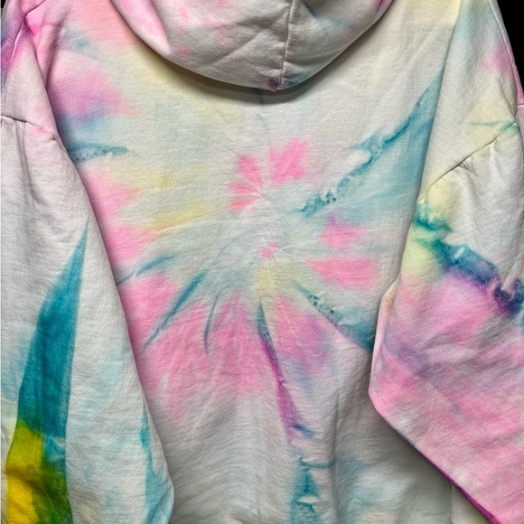 Suna brand white with yellow/blue/pink/green tye dyed hoodie. Size 3XL. - Picture 3 of 3
